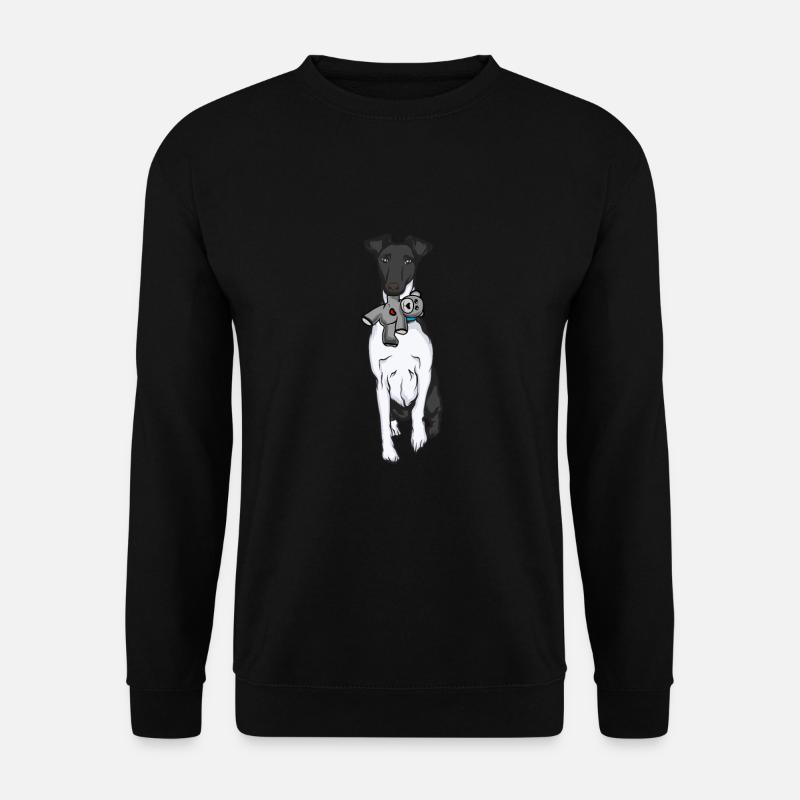 Foxterrier Drahthaar Kuscheltier - Unisex Pullover - Schwarz