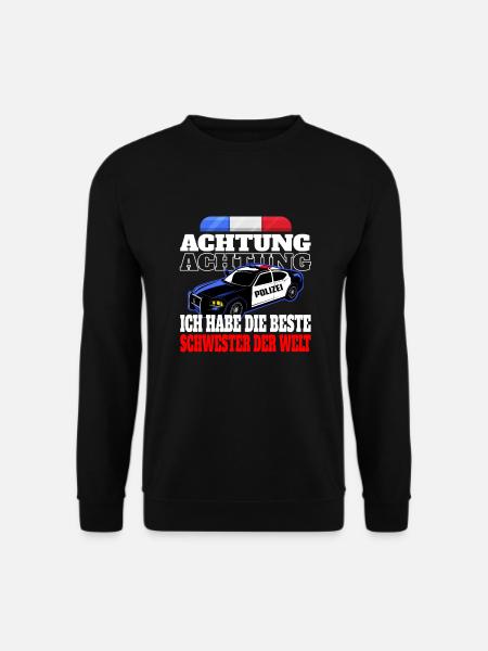 Polizei Beste Schwester Bester Bruder Geschenk - Unisex Pullover - Schwarz