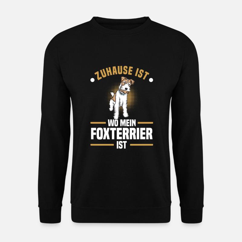 Foxterrier Drahthaar | Foxterrier - Unisex Pullover - Schwarz
