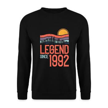 Birthday 1992 92 Vintage Retro Vintage Gift - Unisex Sweatshirt - black - Front - Alina (178cm) & Michal (187cm)