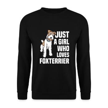 Foxterrier Drahthaar | Foxterrier - Unisex Pullover - Schwarz - Vorne - Alina (178cm) & Michal (187cm)