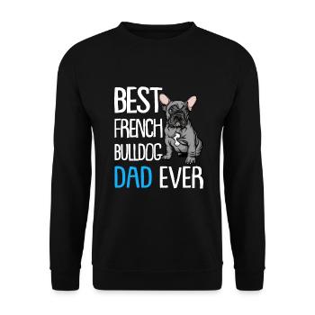Meilleur French Bulldog Papa Ever - Sweat-shirt Unisexe - noir - Devant - Alina (178cm) & Michal (187cm)