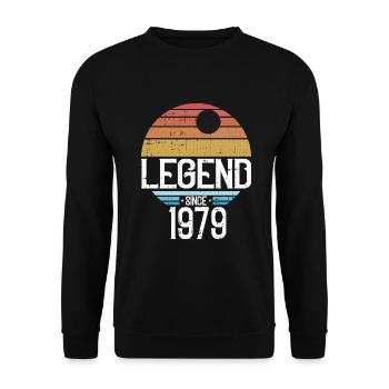 Vintage 1979 79 Anniversaire Rétro Millésime cadeau - Sweat-shirt Unisexe - noir - Devant - Alina (178cm) & Michal (187cm)