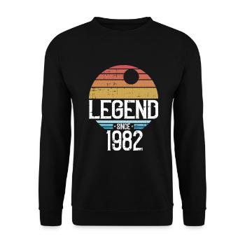 Vintage 1982 82 Anniversaire Rétro Millésime cadeau - Sweat-shirt Unisexe - noir - Devant - Alina (178cm) & Michal (187cm)