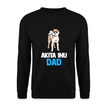 Akita Inu Dad - Unisex Sweatshirt - black - Front - Alina (178cm) & Michal (187cm)