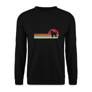 Airedale Terrier Retro - Sweat-shirt Unisexe - noir - Devant - Alina (178cm) & Michal (187cm)