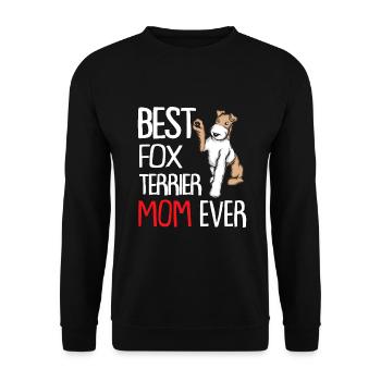 Foxterrier Drahthaar | Foxterrier - Unisex Pullover - Schwarz - Vorne - Alina (178cm) & Michal (187cm)
