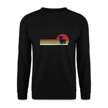 Dachshund Rauhaardackel Dackel - Unisex Pullover - Schwarz - Vorne - Alina (178cm) & Michal (187cm)