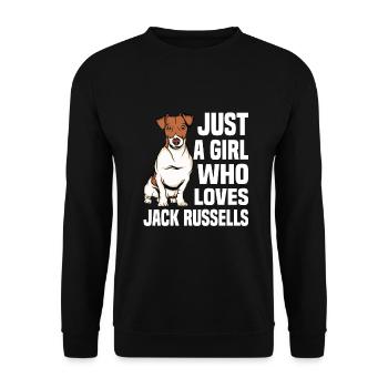 Jack Russell Terrier - Sweat-shirt Unisexe - noir - Devant - Alina (178cm) & Michal (187cm)