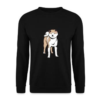 Akita Inu - Unisex Sweatshirt - black - Front - Alina (178cm) & Michal (187cm)