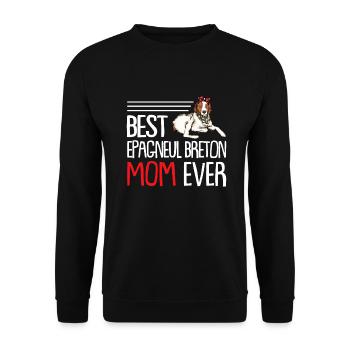 Epagneul Breton - Sweat-shirt Unisexe - noir - Devant - Alina (178cm) & Michal (187cm)
