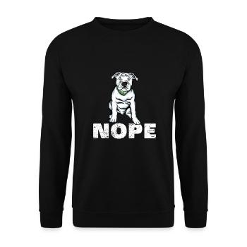 Nope American Bulldog canin - Sweat-shirt Unisexe - noir - Devant - Alina (178cm) & Michal (187cm)