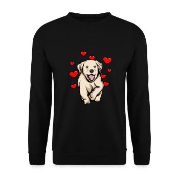 Golden Retriever | Golden Retriever - Sweat-shirt Unisexe - noir - Devant - Alina (178cm) & Michal (187cm)