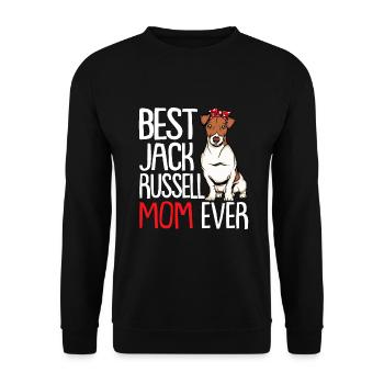 Best Jack Russell Mom Ever - Unisex Pullover - Schwarz - Vorne - Alina (178cm) & Michal (187cm)
