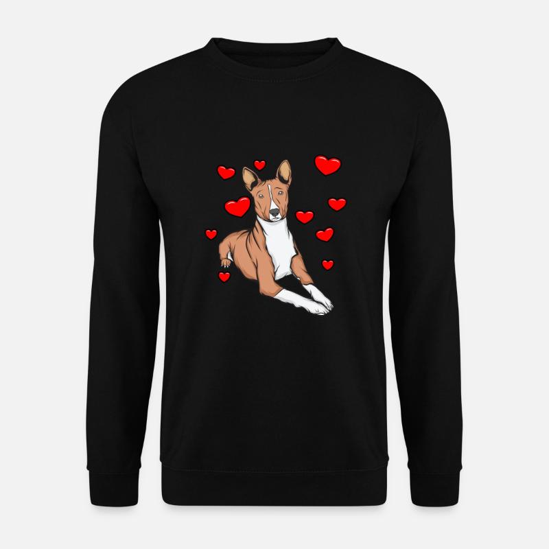 Basenji with hearts - Unisex Sweatshirt - black