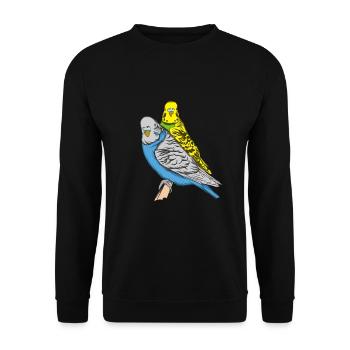 Perruche - Sweat-shirt Unisexe - noir - Devant - Alina (178cm) & Michal (187cm)