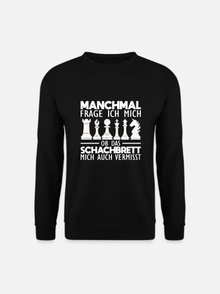 Schach Sprüche - Unisex Pullover - Schwarz