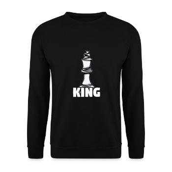 Schach Sprüche - Unisex Pullover - Schwarz - Vorne - Alina (178cm) & Michal (187cm)