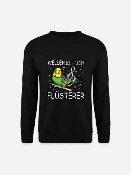 Wellensittich Flüsterer | Wellensittich - Unisex Pullover - Schwarz