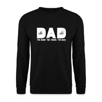Kipplaster Laster LKW Truck Spruch lustig Geschenk - Unisex Pullover - Schwarz - Vorne - Alina (178cm) & Michal (187cm)