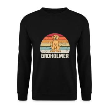 Broholmer - Unisex Pullover - Schwarz - Vorne - Alina (178cm) & Michal (187cm)