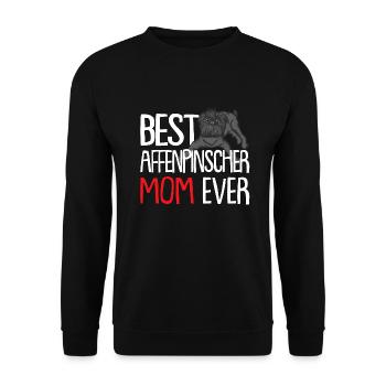 Affenpinscher Chien Maman Frauchen Affenpinscher - Sweat-shirt Unisexe - noir - Devant - Alina (178cm) & Michal (187cm)