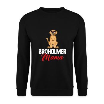 Dog Mom Dog Dad Dog Mom | Broholmer - Unisex Sweatshirt - black - Front - Alina (178cm) & Michal (187cm)