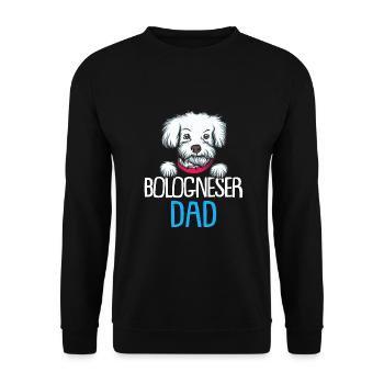 Bolognese Dogs Dad Dog Mom | Bolognese - Unisex Sweatshirt - black - Front - Alina (178cm) & Michal (187cm)
