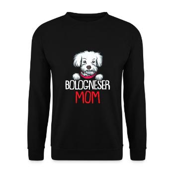 Bolognese Dogs Dad Dog Mom | Bolognese - Unisex Sweatshirt - black - Front - Alina (178cm) & Michal (187cm)