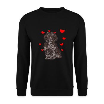 Bolonka Tsvetna - Sweat-shirt Unisexe - noir - Devant - Alina (178cm) & Michal (187cm)