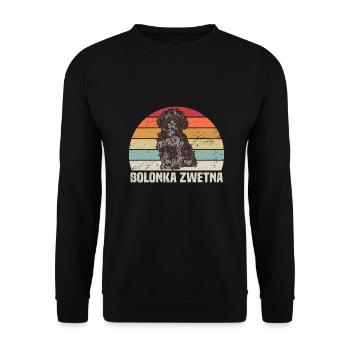 Bolonka Tsvetna - Sweat-shirt Unisexe - noir - Devant - Alina (178cm) & Michal (187cm)