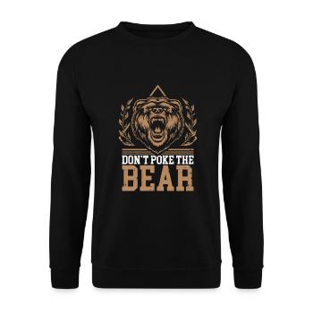 Bear Brown Bear Bar Wilderness Teddy Animal Gift - Unisex Sweatshirt - black - Front - Alina (178cm) & Michal (187cm)