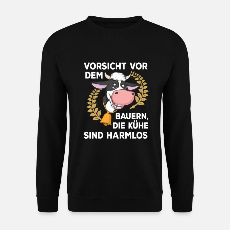 Landwirt Bauer Stall Kühe | Kuh - Unisex Pullover - Schwarz