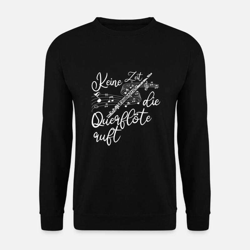 Musik Instrument Flöte | Querflöte - Unisex Pullover - Schwarz