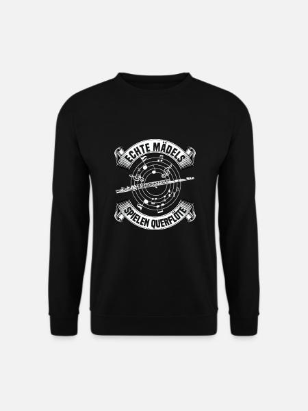 Musik Instrument Flöte | Querflöte - Unisex Pullover - Schwarz