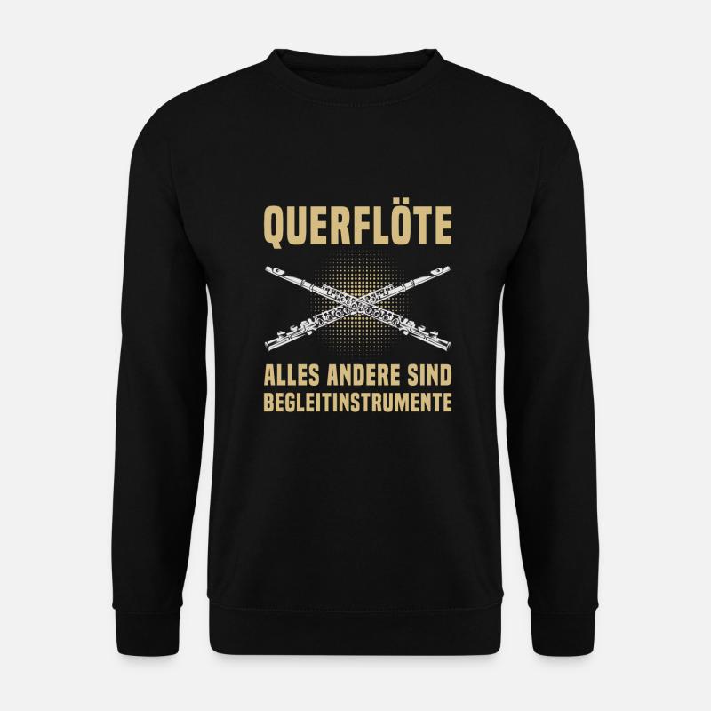 Musik Instrument Flöte | Querflöte - Unisex Pullover - Schwarz
