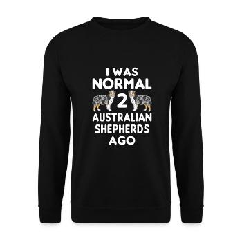 Australian Shepherd Dog Gifts - Unisex Sweatshirt - black - Front - Alina (178cm) & Michal (187cm)