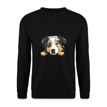 Australian Shepherd - Unisex Sweatshirt - black - Front - Alina (178cm) & Michal (187cm)