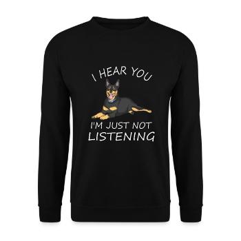 Australian Kelpie Dog Owners - Unisex Sweatshirt - black - Front - Alina (178cm) & Michal (187cm)