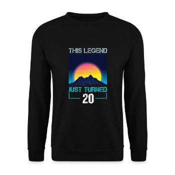 Cadeau Vaporwave de 20 ans - Sweat-shirt Unisexe - noir - Devant - Alina (178cm) & Michal (187cm)