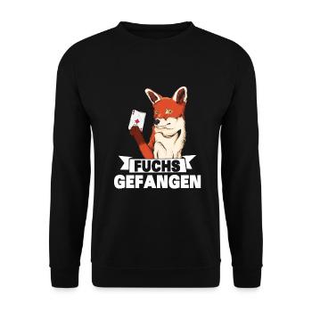 Schafkopf Skat Kartenspiel | Doppelkopf - Unisex Pullover - Schwarz - Vorne - Alina (178cm) & Michal (187cm)
