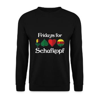 Schafkopf Skat Kartenspiel | Doppelkopf - Unisex Pullover - Schwarz - Vorne - Alina (178cm) & Michal (187cm)