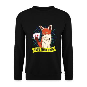 Schafkopf Skat Kartenspiel | Doppelkopf - Unisex Pullover - Schwarz - Vorne - Alina (178cm) & Michal (187cm)