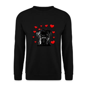 Cane Corso - Unisex Sweatshirt - black - Front - Alina (178cm) & Michal (187cm)