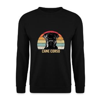 Cane Corso - Unisex Sweatshirt - black - Front - Alina (178cm) & Michal (187cm)