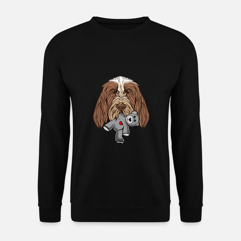 Spinone Stofftier - Unisex Pullover - Schwarz