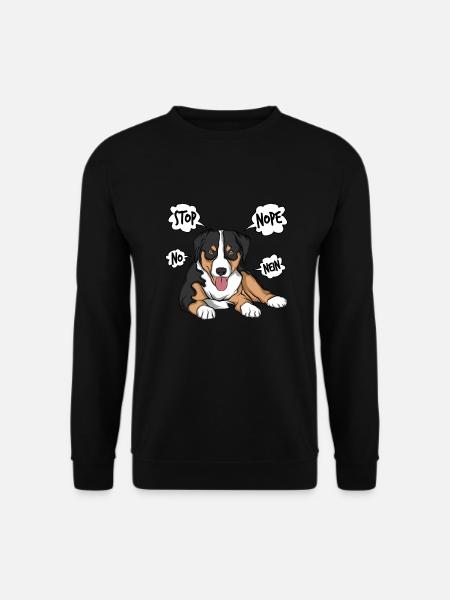 Appenzeller Sennenhund Kuscheltier Hund - Unisex Pullover - Schwarz