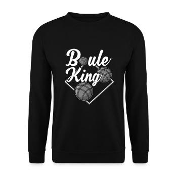 Boccia Petanque Boule Player Ball | Boules - Unisex Sweatshirt - black - Front - Alina (178cm) & Michal (187cm)