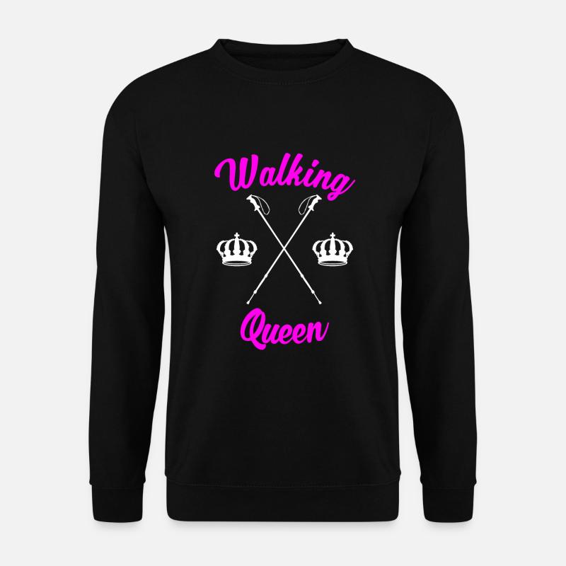 Nordic Walking Damen Walker Wandern - Unisex Pullover - Schwarz
