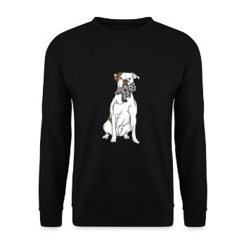 American Bulldog - Unisex Pullover - Schwarz - Vorne - Alina (178cm) & Michal (187cm)